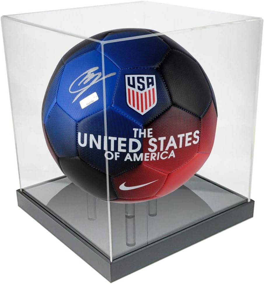 OnDisplay Deluxe UV-Protected Soccer Ball/Volleyball Display Case – Black Base – Luxe Handmade Acrylic Design