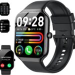 Smart Watch(Answer/Make Call), 1.96″ HD Smartwatch for Men Women, 2025 Fitness Activity Tracker with Heart Rate/Sleep Monitor/Pedometer/110+ Sport Modes, IP68 Waterproof Fitness Watch for Android iOS