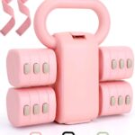 Adjustable Kettlebell Set with Wrist Straps, 4-in-1 Free Weight Adjustable Dumbbells Set for Women 9 Weights from 0.55LB to 12.1 LB, Hand Weight Dumbbell Set of 2 for Home Outdoor Gym Fitness Training