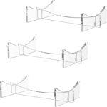 Acrylic Ball Holder 3-Pack, Small Size for Baseball, Softball & Golf Ball; Medium & Large Size for Basketball, Soccer, Volleyball; Horizontal Size for Rugby and Football