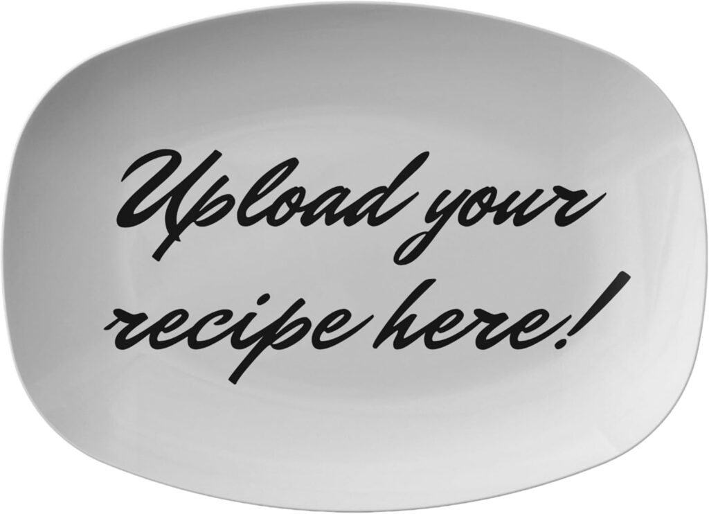 Personalized Recipe on Serving Platter Kitchen Home Decorations Customized Platter Housewarming Essentials for Newlywed Husband Wife Decorative Heirloom Recipe Plate for Mother’s Day for Grandma