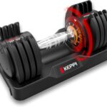 Keppi Adjustable Dumbbells Set-25lb/40lb/55lb/60lb, Anti-Slip Metal Fast Adjust Weight Handle, Exercise & Fitness for Full Body Workout – Adjustable Dumbbell Series