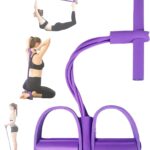 21 Fitness Resistance Bands-4 Tube Pedal Ankle Puller – 2023 New Sit up Leg Stretch Rope Exercise Bands with Handles, Stretching Workout Fitness Bands for Arm Weights Exercise Equipment