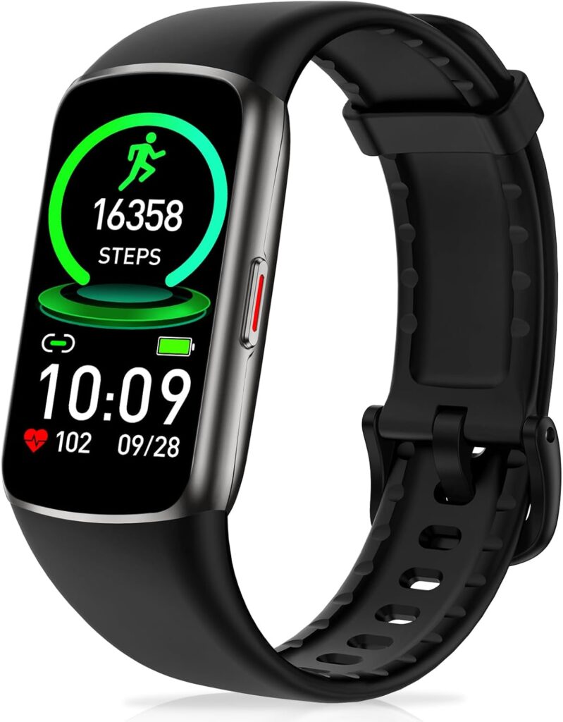 Fitness Tracker with 24/7 Heart Rate, Blood Pressure Blood Oxygen Sleep Monitor, 123 Sports Modes Calories Smart Watch,IP68 Waterproof Step Counter Activity Trackers Pedometer for Women Men