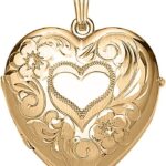 PicturesOnGold.com Personalized Heart-Shaped Custom Photo Pendant in 14K Gold Filled with 4-Page Heart Locket