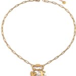 Gold Heart Initial Necklaces for Women 18K Gold Plated Dainty Pearl Letter Necklace Personalized Monogram Name A-Z Pendant Everyday Jewelry for Women