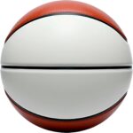 Autograph Blank Regulation Size Basketball | Official Size 7 | Basketball Trophy for Signing with Two Large White and 6 Brown Panels