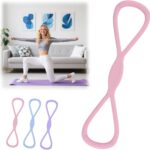 Resistance Bands with Handles, Figure 8 Exercise Bands for Women Men, Keep Resistance Band Figure 8 for Arms, Back, Shoulder and Chest Expander Stretch, Fullbody Yoga Pulling Rope