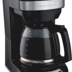 Hamilton Beach 12 Cup Programmable Drip Coffee Maker, Brew Options, Glass Carafe (46299), Black with Stainless Accents