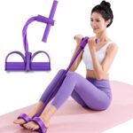 21 Fitness Resistance Bands-6 Tube Pedal Ankle Puller, Multifunction Tension Rope, Natural Latex Fitness Bands for Strength Training, Tummy, Waist, Arm, Leg Slimming, Home Gym Exercise Equipment