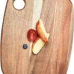Acacia Wood Small Cutting Board for Kitchen, Thick Wooden Chopping Board Serving Boards with Hang Hole for Meat, Cheese, Vegetables, Bread, and Charcuterie