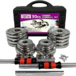 Adjustable Dumbbells Set 44 LB / 66 LB / 110 LB Home Weight Lifting Professional Dumbbells for Body Workout Home Gym Fitness with Carry Case