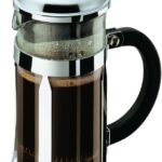Bodum 12oz Chambord French Press Coffee Maker, High-Heat Borosilicate Glass, Polished Stainless Steel – Made in Portugal