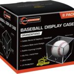 8 Pack Baseball Display Cases – UV Protected Acrylic Square Baseball Holder, Official Size Baseball Display Boxes, Clear Display Cube Baseball Memorabilia Showcase Autographed Ball Protector