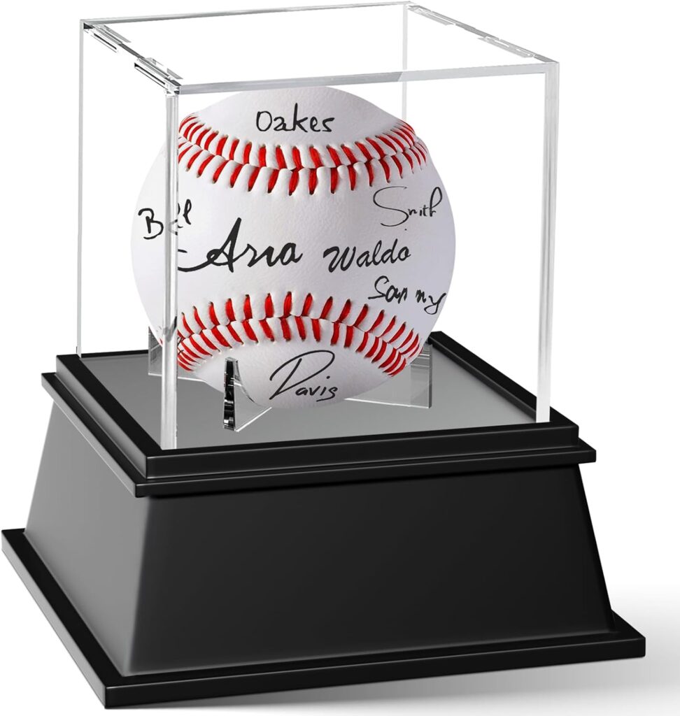 Leffis Baseball Display Case, Baseball Holder Display Case, Acrylic UV Protected Baseball Case for Display, for Autographed Baseball