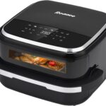 Pizza Oven & Air Fryer, 4.5QT 11-in-1 Flat Airfryer with Superior Top and Bottom Airflow Tech, Digital Display, Large Viewing Window, Grill Plate, Up to 32 Chicken Wings / 11″ Pizza Capacity