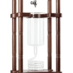 Nispira Cold Brew Drip Tower Iced Coffee Maker Glass Wooden Stand 25 Cups