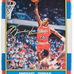 Michael Jordan Autographed Original Fleer Rookie Card Art – Upper Deck – Basketball Autographed Cards