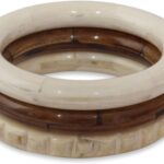 NOVICA Artisan Handmade Bone Bangle Bracelets Carved by from Set of 3 India [7.5 in Inner Circ. x 0.4 in W] ‘ Delhi Harmony’ Set of 3