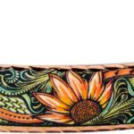 FRONT LINE JEWELRY Sunflower Bracelet – Handmade Copper Autumn Bracelet with Vintage Leaf Swirl – Fall Jewelry & Thanksgiving Hostess Gift – Nature-Inspired Cuff for Women