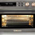 VAL CUCINA Infrared Heating Air Fryer Toaster Oven, Extra Large Countertop Convection Oven 10-in-1 Combo, 6-Slice Toast, Enamel Baking Pan Easy Clean with Recipe Book, Black Matte Stainless Steel