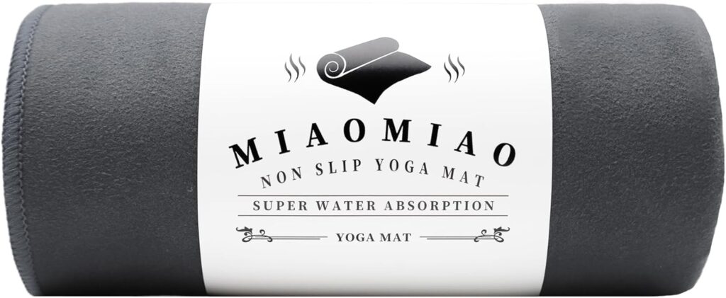 MIAOMIAO Non-Slip Hot Yoga Towel Set, Super Absorbent Microfiber in, 24.5″ x 72″ – Anti-Slip, Injury Free Design for Pilates, Yoga Mats, Exercise, and Fitness Gear