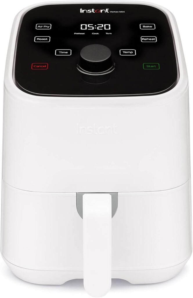 Instant Pot Vortex 2QT Mini Air Fryer,Small Air fryer that Crisps,Reheats, Bakes, Roasts for Quick Easy Meals,Includes over 100 In-App Recipes,is Dishwasher-Safe,from the Makers of Instant Pot, White