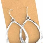 Large Teardrop Hoop on Sterling Silver Earrings Bohemian Boho Statement Jewelry