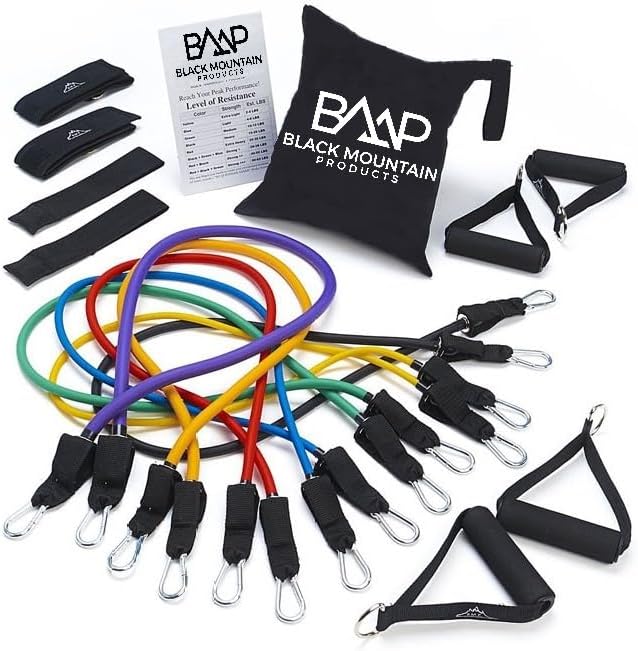 Black Mountain Products – Ultimate Resistance Band Set with Starter Guide