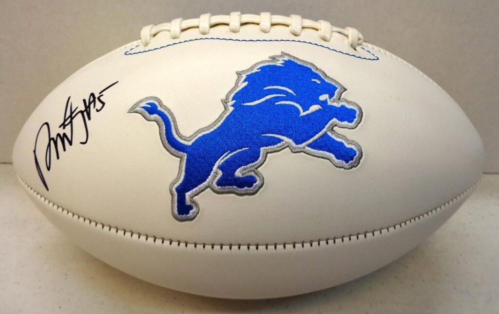 David Montgomery Autographed Detroit Lions Panel Football – Autographed Footballs