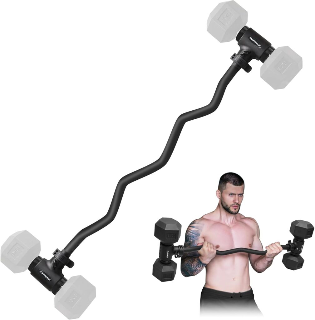 Dumbbell Converter, Convert Dumbbells to Barbell, Dumbbell Barbell Converter Bar, Balency Barbell Bar for Home Gym Workout, Adjustable Weight & Up to 200LB Capacity Weight Barbell for Weight Lifting