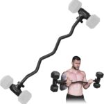 Dumbbell Converter, Convert Dumbbells to Barbell, Dumbbell Barbell Converter Bar, Balency Barbell Bar for Home Gym Workout, Adjustable Weight & Up to 200LB Capacity Weight Barbell for Weight Lifting