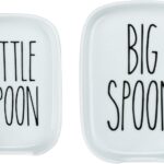 Heartland Home Porcelain Nesting Spoon Rest for Stove Top or Counter. 2pc Cooking Spoon Holder (Big/Little). Utensil Rest and Small Spoon Rest. Smart Kitchen Gadget