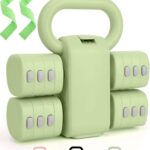 Adjustable Kettlebell Set with Wrist Straps, 4-in-1 Free Weight Adjustable Dumbbells Set for Women 9 Weights from 0.55LB to 12.1 LB, Hand Weight Dumbbell Set of 2 for Home Outdoor Gym Fitness Training