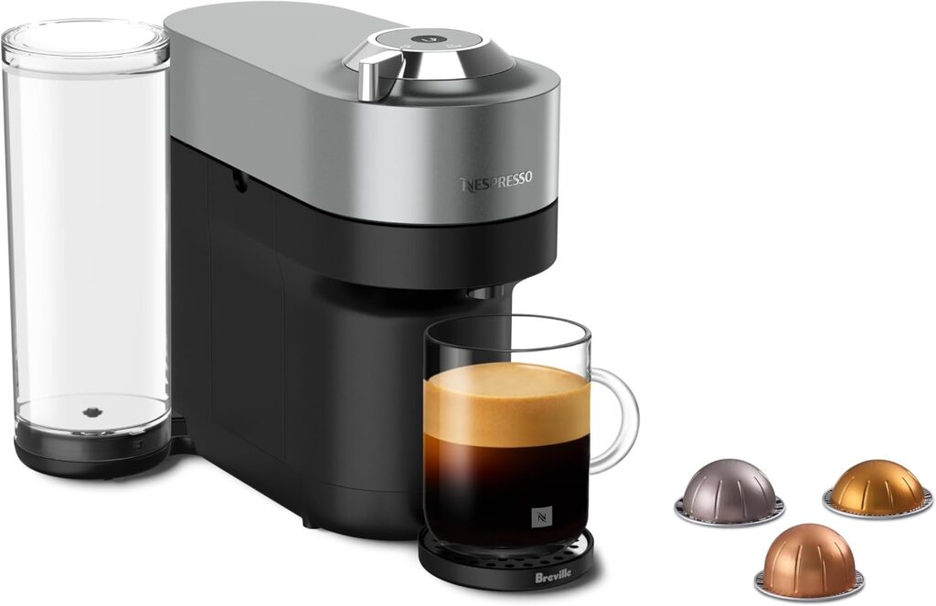 Nespresso Vertuo Pop+ Deluxe Coffee and Espresso Maker by Breville, Titan