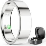 Smart Ring for Men Women – 5ATM Waterproof Health Fitness Tracker with Body Temperature Measurement, Heart Rate, Blood Oxygen, Sleep Monitoring, Step Counting for iOS and Android, No Subscription Fee