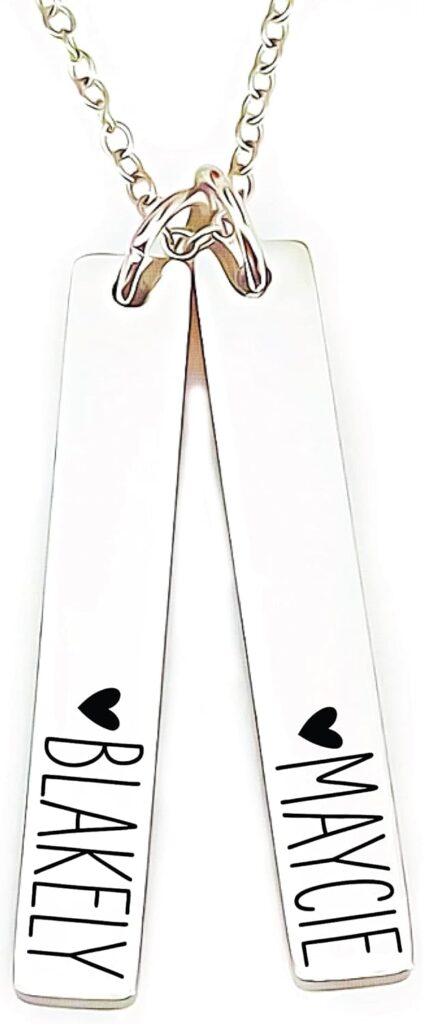 Zoe Pendant Necklace Mom Gift Personalized Names Personalized Jewelry Kids Names Necklace Heart Necklace Mother’s Day Gift Idea For Mom Zoe Harper Necklace ZOE-PEND