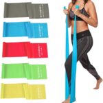 5 Pcs Professional Resistance Bands. Latex-Free, Elastic Band, Work Out Bands, Stretch Bands for Working Out Women or Men, Exercise Bands Set for Physical Therapy, Yoga, Pilates