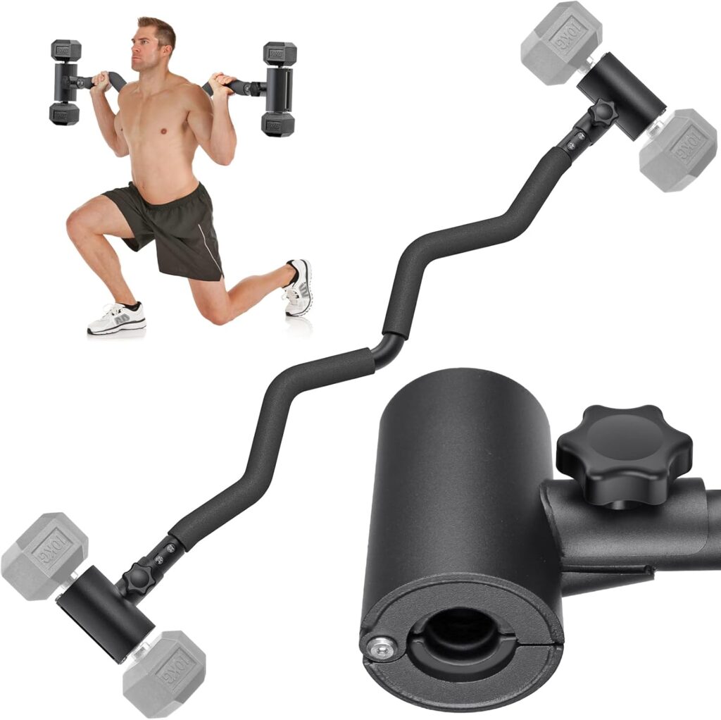 Kipika Adjustable Dumbbell to Barbell Converter – EZ Curling Bar Adapter – Versatile Weightlifting Equipment for Home Gym