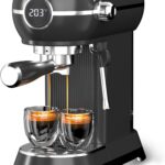 HBN 20Bar Compact Espresso Machine with Milk Frother, 27oz Removable Water Tank for Small Spaces, Fast Heat-Up Home Coffee Maker for Latte, Cappuccino, Americano