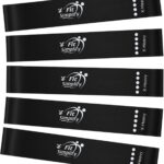 Fit Simplify Resistance Loop Exercise Fitness Bands with Instruction Guide and Carry Bag, Set of 5