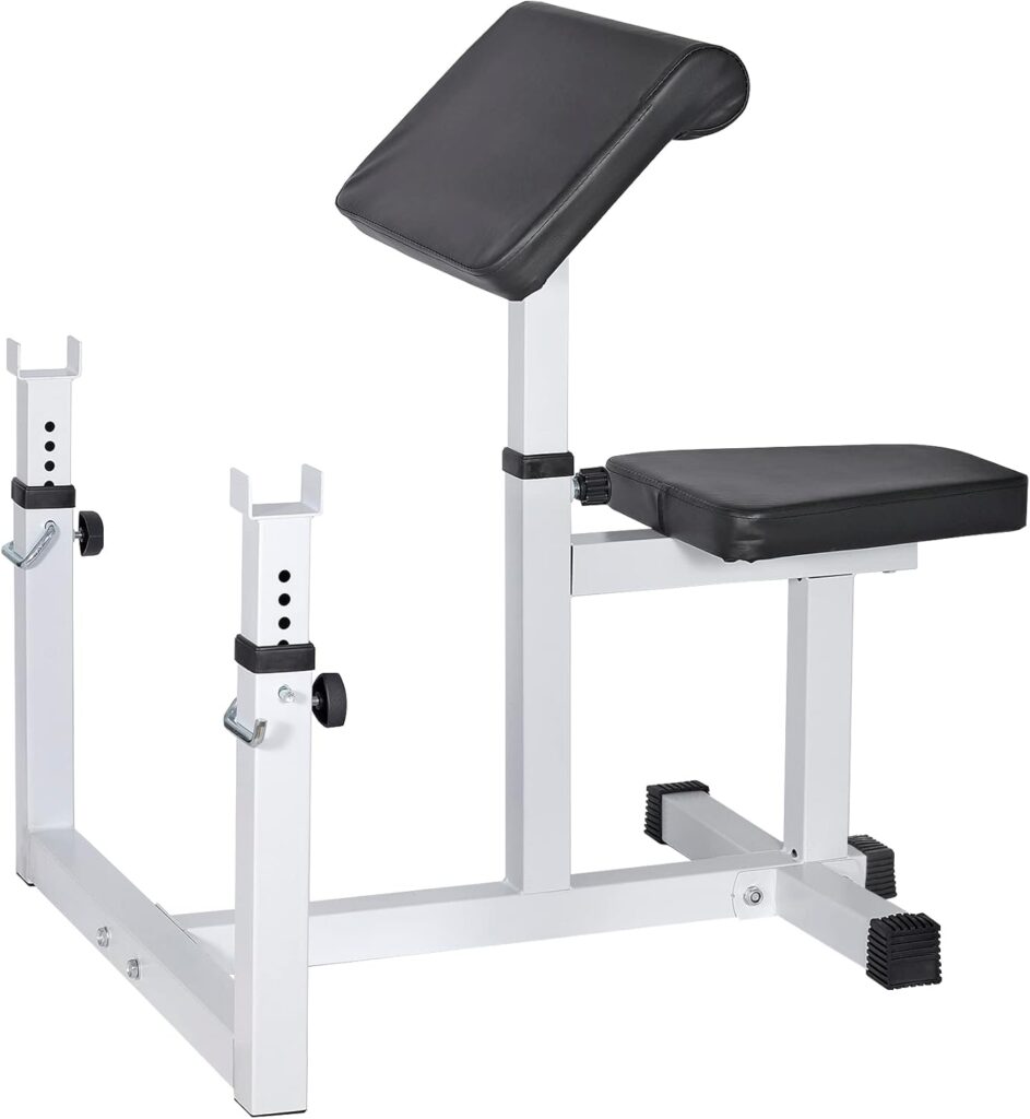 ANT MARCH Preacher Curl Weight Bench Seated Arm Isolated Barbell Dumbbell Biceps Station Home Gym Max load 450lLBS