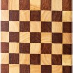 End Grain Cutting Board 14.2″L x 9.5″, Heavy Duty Acacia/Rubber Wood Cutting Board For Kitchen, Flippable Serving Board For Meat, Bread & Fruits, Rectangle（14.2″L x 9.5″）