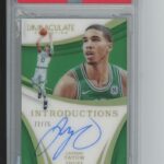 2017 Immaculate Introductions Jayson Tatum 72/75 ROOKIE RC AUTO Signed Autograph Autographed PSA 7 Graded Basketball Card NBA 2017-18