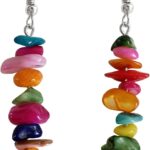 Unique Handmade Bohemian Crystal Quartz Earrings Colorful Natural Chakra Stone Dangle Drop Earrings for Women Statement Jewelry Gifts
