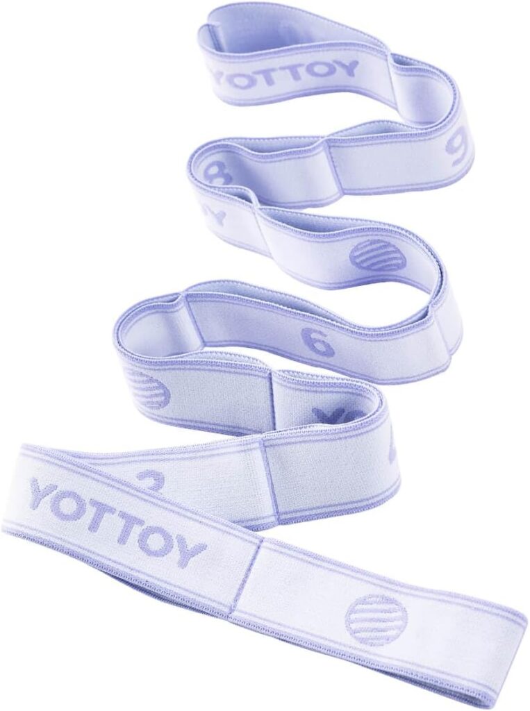 YOTTOY Yoga Strap and Resistance Bands-Exercise Elastic Bands for Working Out Women with 10 Loops-Perfect for Stretching and Physical Therapy