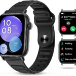 Smart Watch Sports Pedometer, Fitness Tracker Bluetooth Call Heart Rate Blood Oxygen Sleep Monitor,100 Sports Modes Waterproof for iOS Android Men’s Women’s Smart Watch (Black)