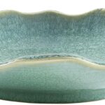 Ceramic Decorative Dish, 12” Large Green Decorative Bowl, Versatile Centerpiece Decor, Key Bowl, Gift Decor Tray for Entryway Table Living Room Dining (12” Dish)