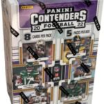 2022 Contenders NFL Football Blaster Value Box 8 Cards Per Pack 5 Packs Per Box 1 Autograph or Rookie Ticket Swatch Per Box on Average
