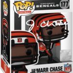 Ja’Marr Chase #177 Facsimile Signed Reprint Laser Autographed Funko POP! Football NFL: Cincinnati Bengals Figurine with Protector Case